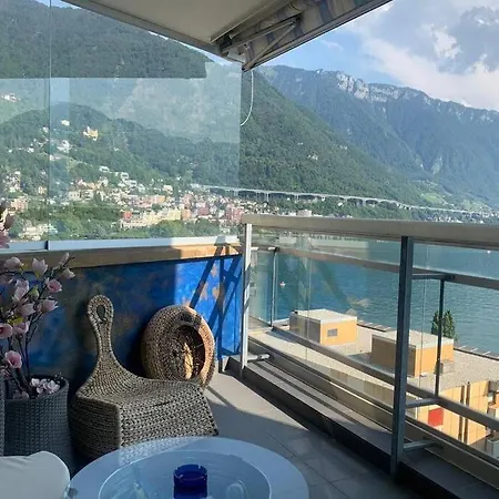 Montreux, Vue Lac 85m2 4 Couchages 公寓 *